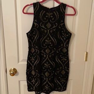 Black and gold dress